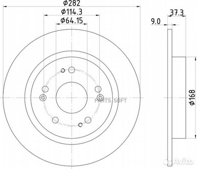 Nisshinbo ND8046K Диск тормозной honda accord IX 1
