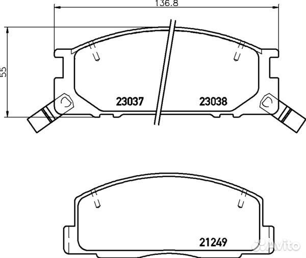 Колодки тормозные дисковые перед (PF-1218)