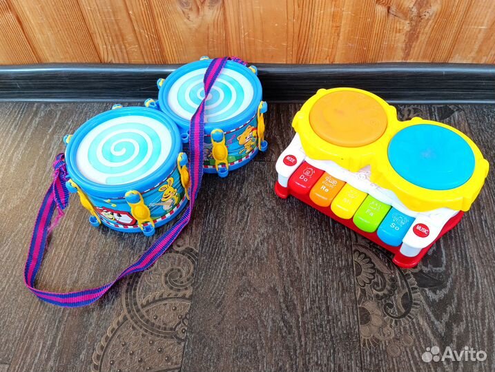 Игрушки пианино музыкальное и барабан