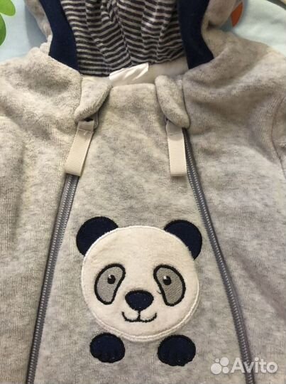 Комбинезон утепленный + шапочка+слипы