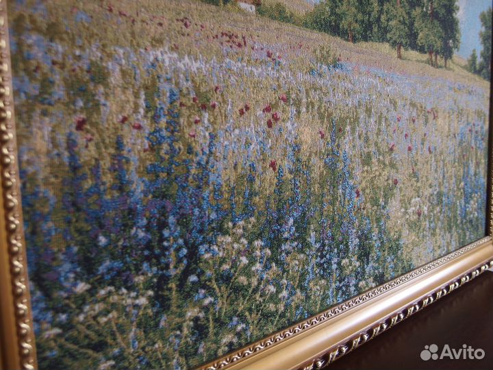 Картина (на ткани) Сельский пейзаж 72х57 см