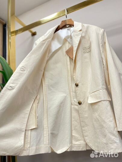 Льняной пиджак женский Miu miu