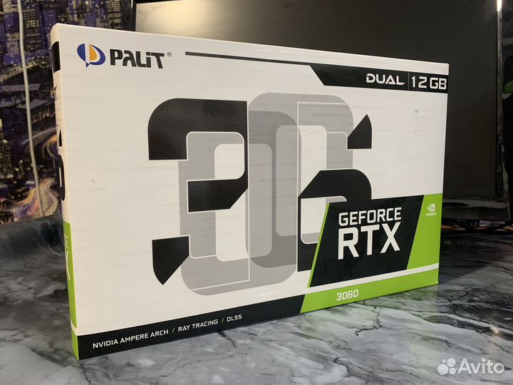 Видеокарта Palit GeForce RTX 3060 Dual OC 12гб