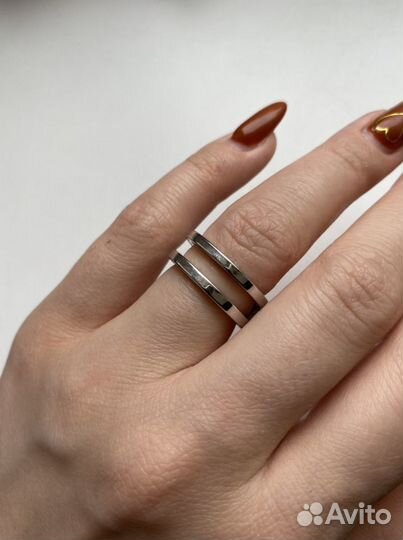 Серебряное кольцо “bvlgari”