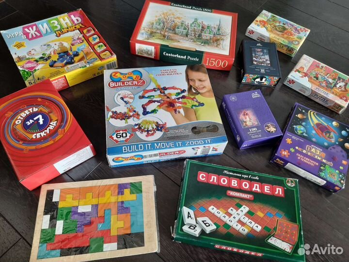 Настольные игры и деревянные пазлы