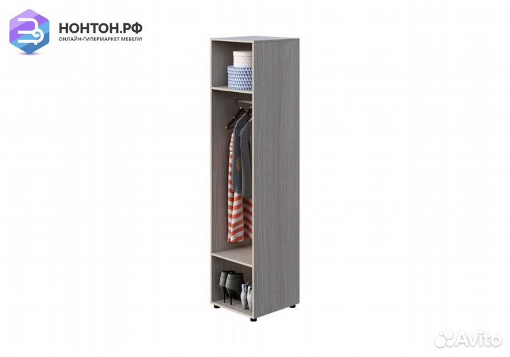 Пенал Мийа-3А ясень шимо светлый / белая шагрень