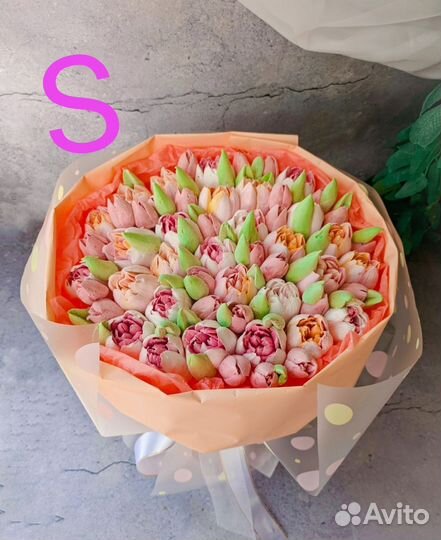 Букет тюльпанов из зефира