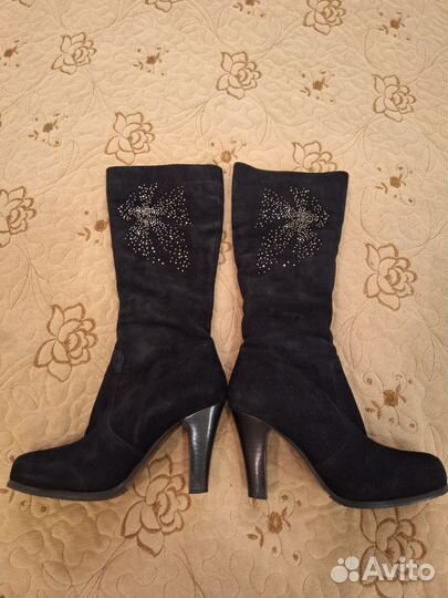 Сапоги женские зимние натуральная замша 36 р