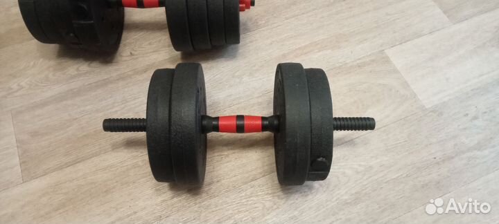 Набор гантелей 30 кг и штанга