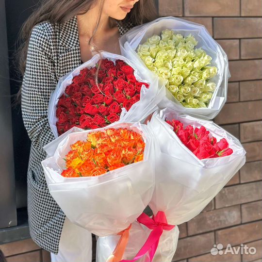 Цветы розы букет