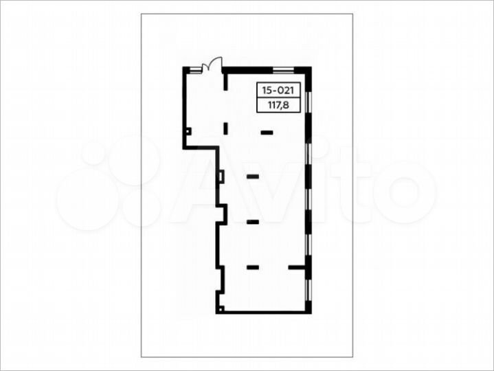 Аренда, торговое помещение площадью 117.9 кв.м