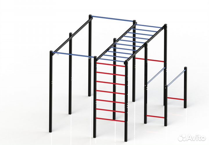 Игровая уличная спортивная площадка качели турники