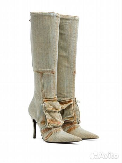 Сапоги джинсовые diesel