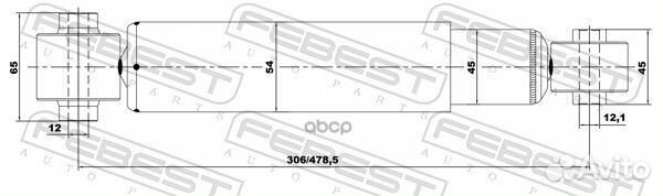 Амортизатор задний nissan qashqai 06-13 0265092