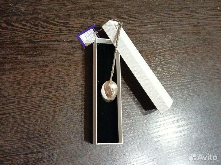 Серебряная чайная ложка 925 ангелочек