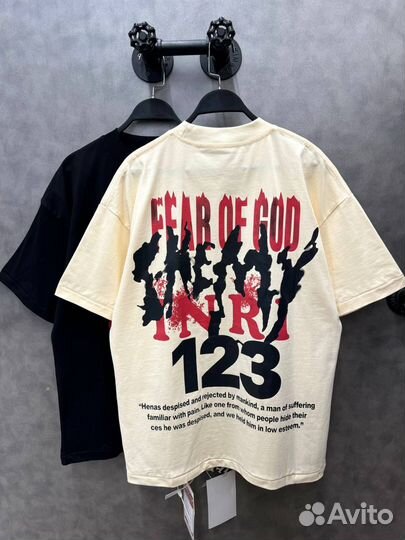 Футболка essentials fear of god оверсайз