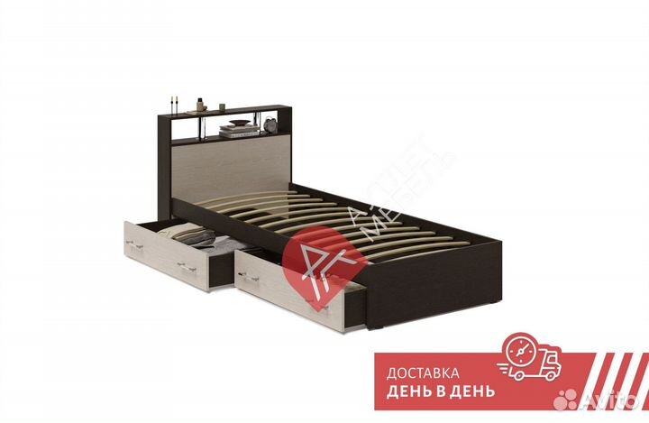 Кровать 90х200 с ящиками