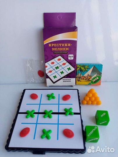 Игры настольные Кубики, Крестики-нолики