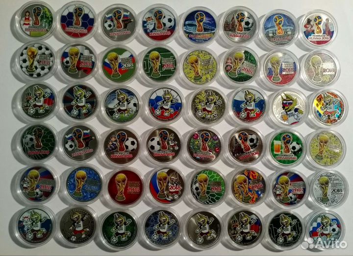 Монеты цветные чм по футболу