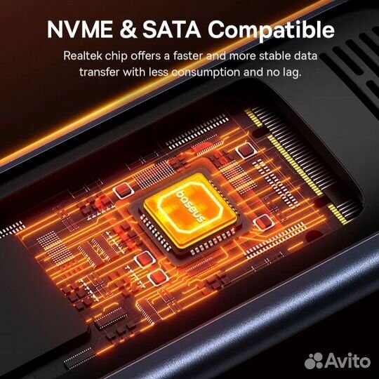 Внешний корпус/бокс для SSD M.2 NVMe/Sata Baseus