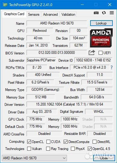 ATI Radeon HD 5570, HD 5670, GeForce GT 730