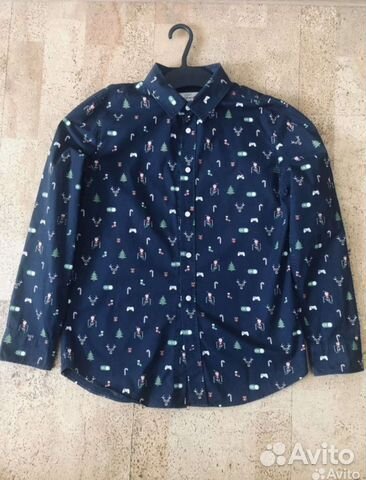 Новогодняя рубашка 158 H&M