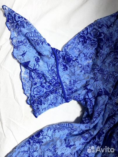 Винтажная кружевная блузка оверсайз