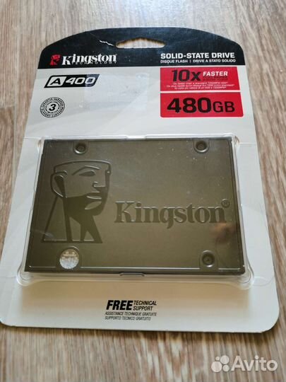 SSD диск Kingston A400 480гб (SA400S37/480G)