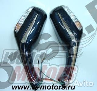 Зеркала (070) пластик каплевидные объемные синие