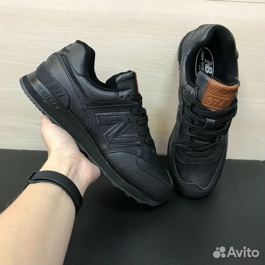 Кроссовки New Balance 574 мужские кожаные