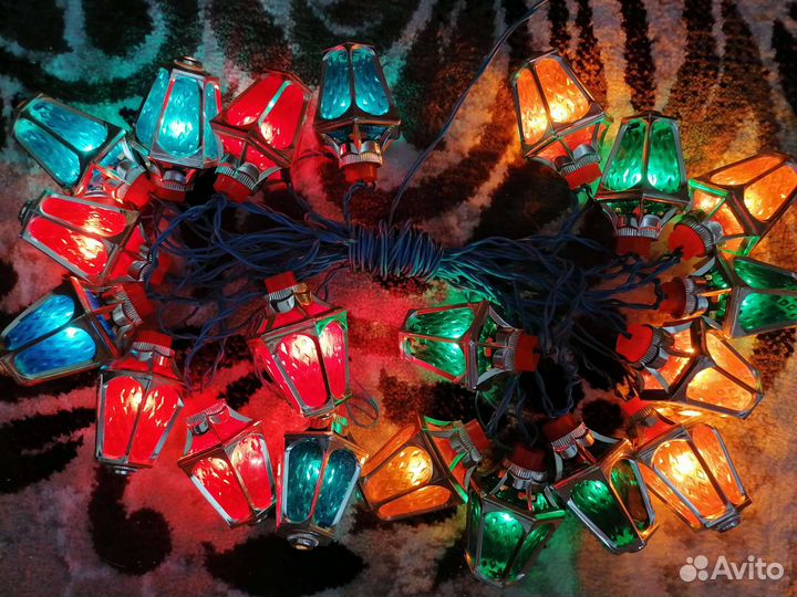 Елочная гирлянда (электрогирлянда) Радуга-1, СССР