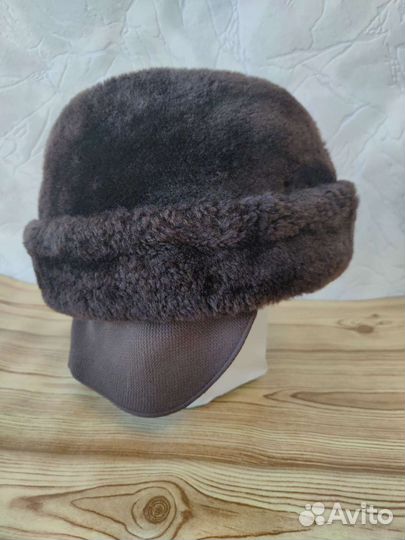 Шапка Пилотка,Винтаж,Зимняя/Швеция/Wigens/р.57-58