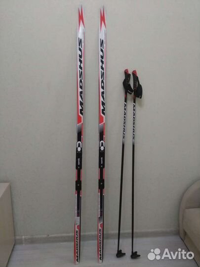 Лыжи беговые madshus без креплений, с палками