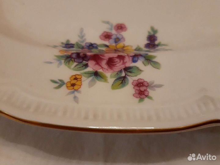 Блюдо сервировочное большое фарфор Чехословакия