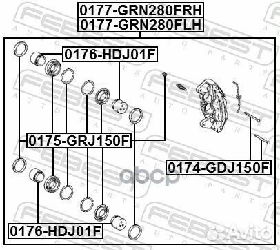 0177-GRN280FRH суппорт передний правый Toyota