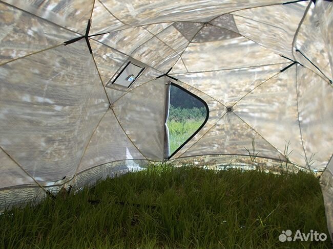 Палатка Куб 2,20 3-сл Дуплекс Уралзонт+дымоход