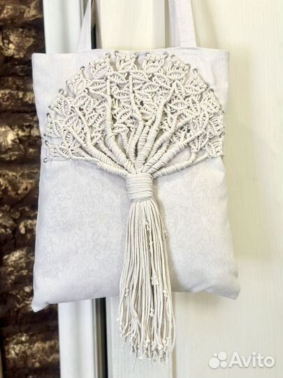 Сумка шоппер макраме