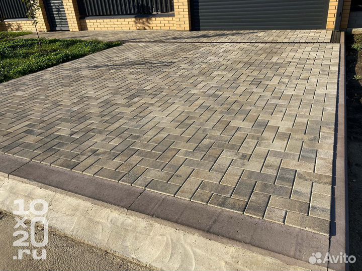 Тротуарная плитка, брусчатка, бордюры с укладкой