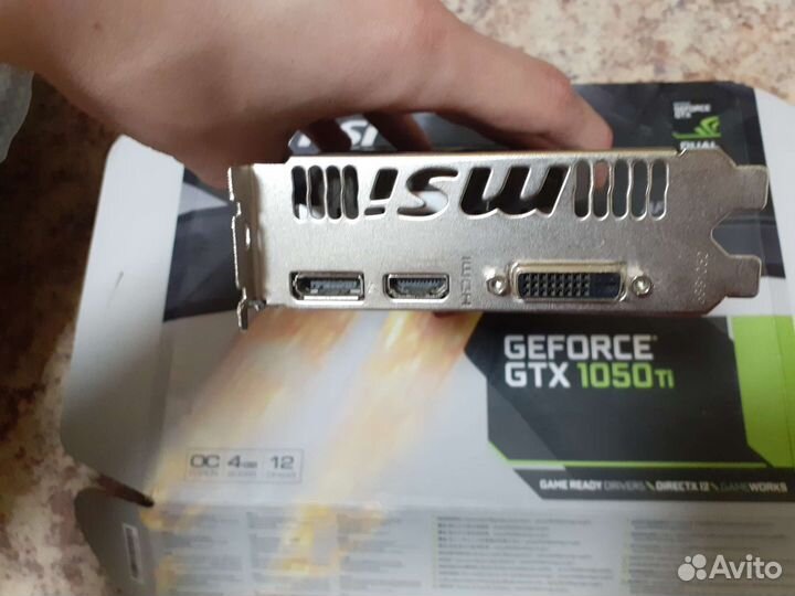 Видеокарта msi gtx 1050 ti 4gb