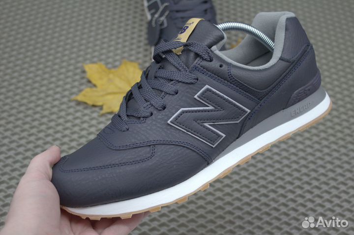 Кроссовки NEW balance 574 мужские, кожаные