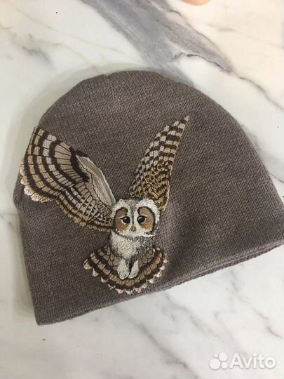 Дизанерская шапка с совой