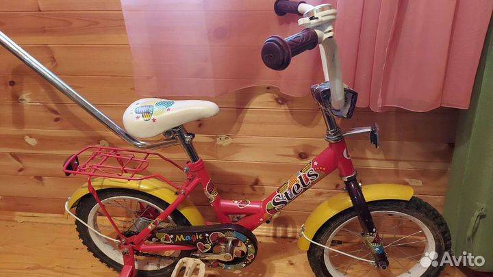 Детский велосипед с родительской ручкой