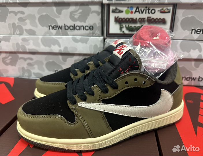 Кроссовки Nike air jordan 1 low travis scott Mocha