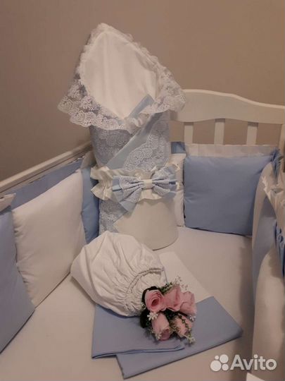 Новые Бортики в кроватку, набор на выписку