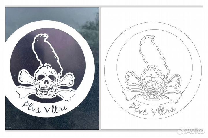 Отрисовка в векторе 1 логотипа, рисунка, эскиза