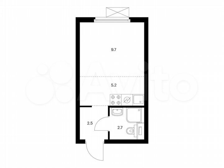Квартира-студия, 20,1 м², 26/38 эт.