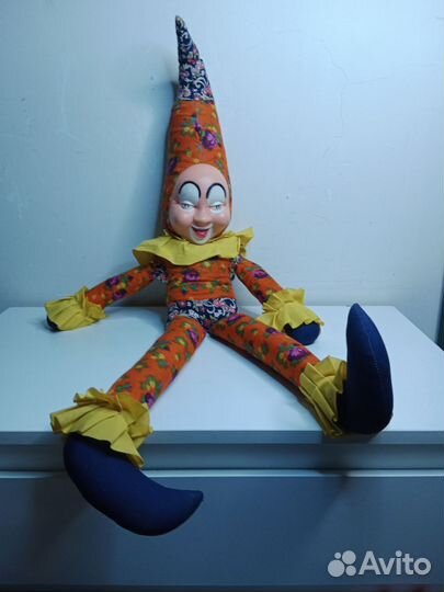 Кукла-Клоун 90 см. Германия Винтажная Интерьерная