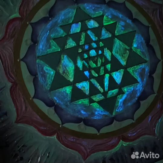 Шри Янтра Лакшми картина оберег йога изобилие