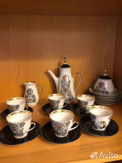 Сервиз кофейный новый, фирменные:чай ложки,кружки