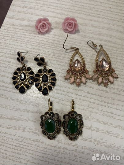 Сережки 4 пары